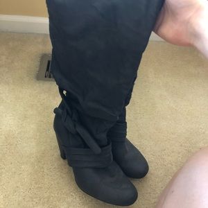 Dark gray boots